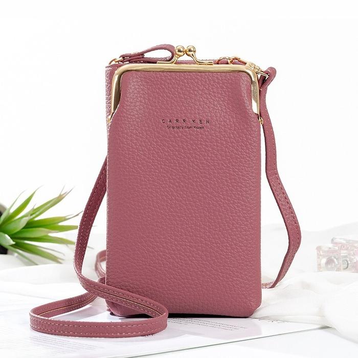 Women's Small Cross-Body Phone Bag PU Leather Mobile Cell Phone Holder Pocket Purse Wallet Sling Bag Mini Shoulder Bags