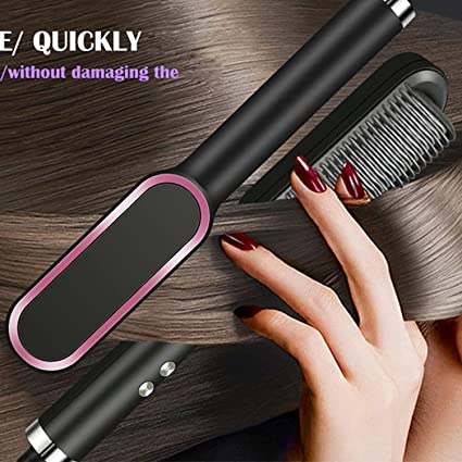 Hair Straightening Brush, Hair Straightening Comb For Women, Fast Heating, Ionic Care, 5 Heat Settings