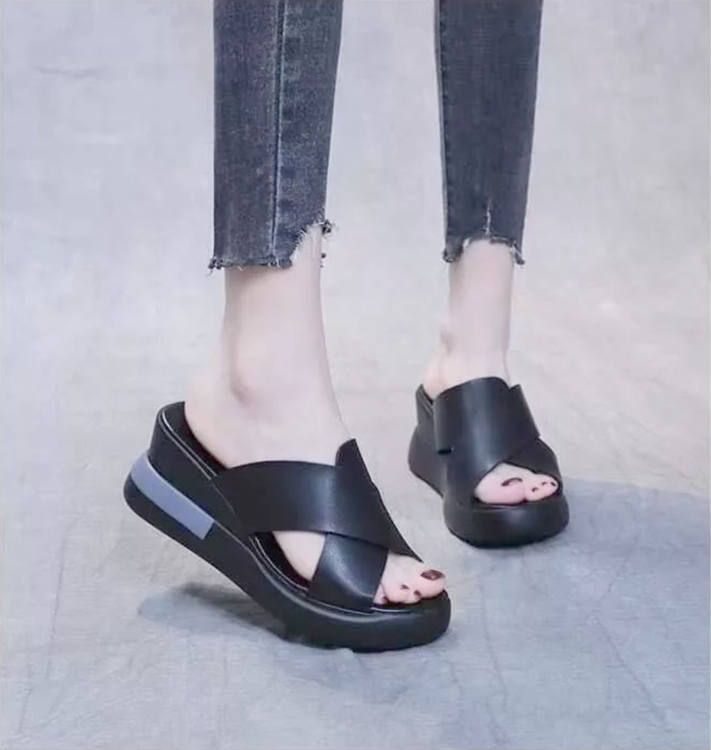 Women Solid Wedge Sandals for Eliminate Foot